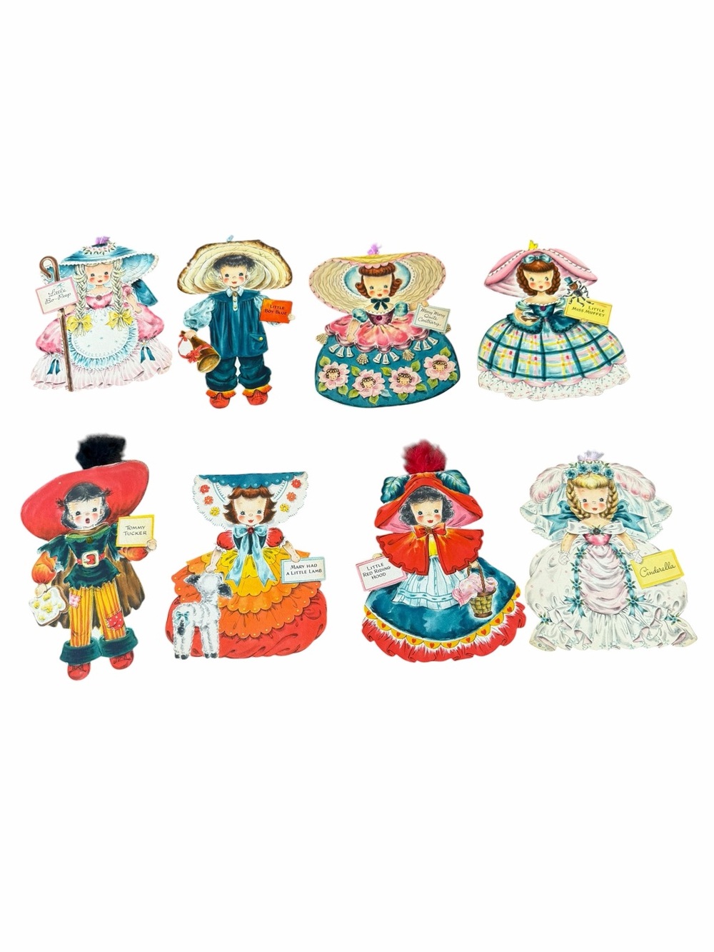 VTG Hallmark Land of Make Believe Paper Doll Greeting Card Set 1947 Cinderella